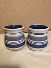Set Of 2 Pfaltzgraff Rio Coffee Mugs Ivory And Shades Of Blue Stoneware — photo 4