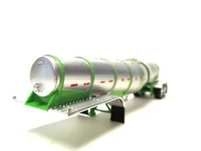 DCP FIRST GEAR 1/64 SCALE POLAR DROP CENTER TANKER, SILVER, LIME GREEN UNDERCARR