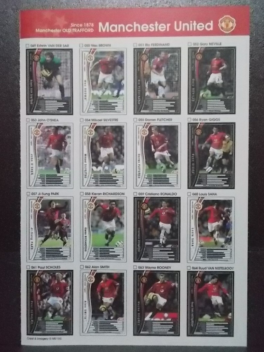 WCCF マンユセット Panini WCCF Base Team Set Manchester United | eBay