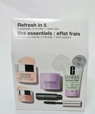 CLINIQUE Refresh in 5 Essentials Set Kit NEW IN BOX Balm Clean Day Off Mascara 