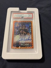 2024 Topps Chrome Caleb Williams Orange Refractor Rookie Auto /25 PSA 9 Auto 10