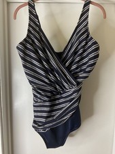 Miraclesuit Belmont Stripe Escape Underwire Adjustable One-Piece Shaping Swim Su