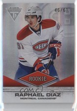 2011-12 Panini Titanium Rookie 46/61 Raphael Diaz #120 0c3