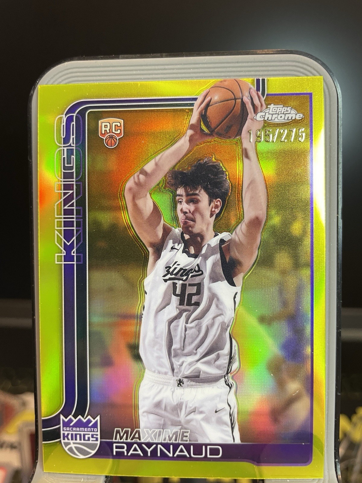 2025-26 Topps Chrome Maxime Raynaud #293 RC Rookie Yellow Refractor /275