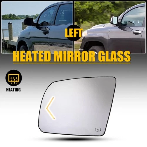 Side Heated Glass Mirror Turn Signal Left Driver Fit Toyota Tundra 2020 2007-19