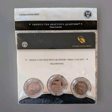 United States Mint America The Beautiful Quarters Three Coin Set Yellowstone