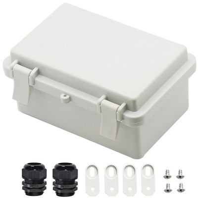 Zulkit Ip65 Waterproof Abs Plastic Electrical Box - Hinged Shell, 2 Ca