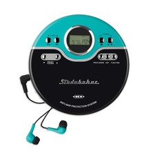 Studebaker Retro Portable CD Player CD-R/RW MP3 Playback Vintage Turquoise