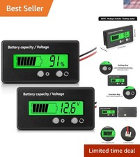 Compact Battery Meter with Low Voltage Alarm  Clear Display for Golf Carts