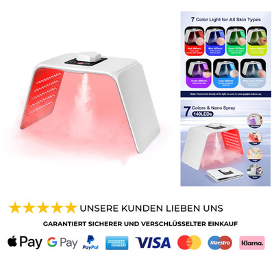 Led Maske Gesicht Beauty für Gesicht & Körper, 7 LED-Licht-Therapie-Maschine