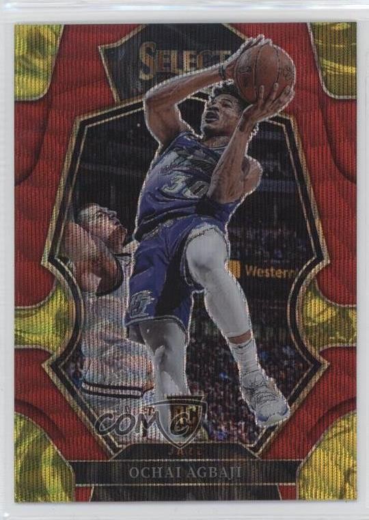 2022 Panini Select Premier Level Red Wave Prizm Ochai Agbaji #199 Rookie RC 15j7