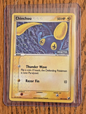 POKEMON 2005 52/15 CHINCHOU Ex Unseen Forces Set HOLO Foil Stamped +FAST SHIP!