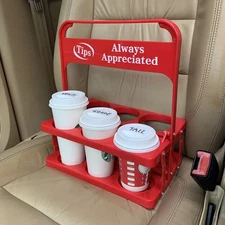 Foldable Plastic Beverage Carrier for Grubhub Ubereats Doordash Postmates Driver