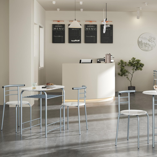 Set Mobili Da Bar Tavolo E 2 Sedie Sala Da Pranzo Cucina Piccoli Spazi Salvaspaz - Foto 6 di 12