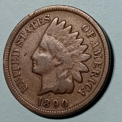   1890 INDIAN PENNY ONE CENT   VG