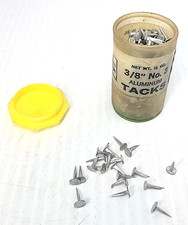 Holland 3 3/8 Aluminum Tacks 1/2oz NOS Open Box, Upholstery