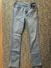 Levis 724 Jeans Women's 28 Blue High Rise Straight Leg Denim Length 30
