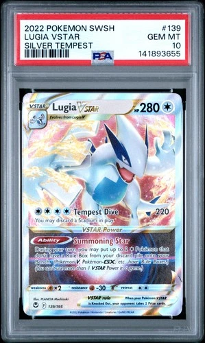 2022 POKEMON SWORD & SHIELD SILVER TEMPEST #139 LUGIA VSTAR PSA 10