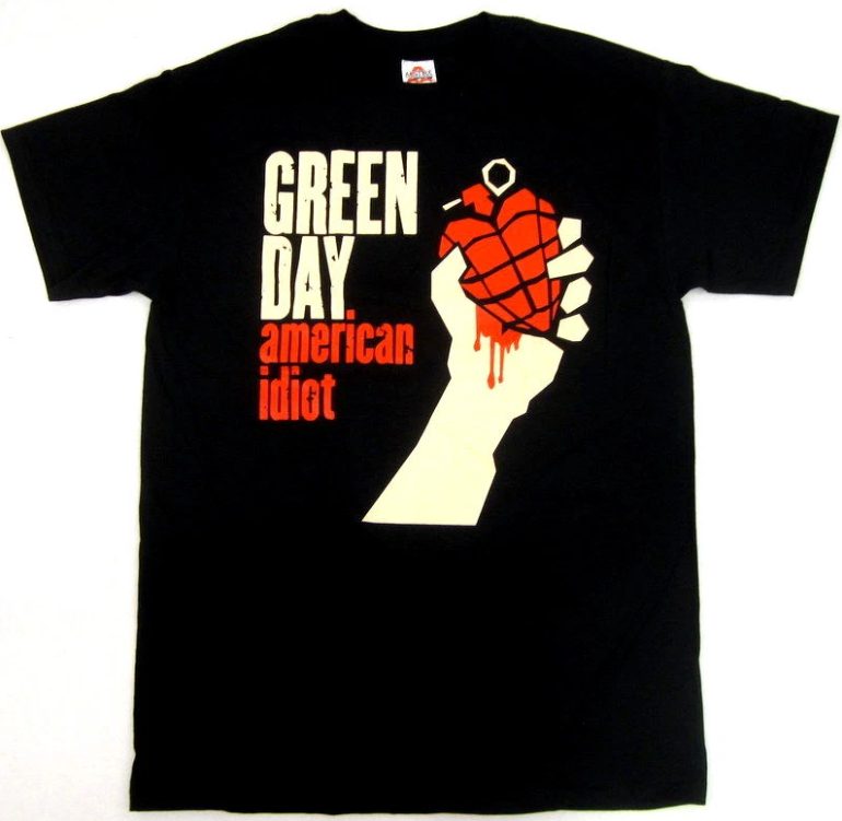 Green Day American Idiot Shirt, Punk Rock Graphic Tee, Men’s Black T-Shirt