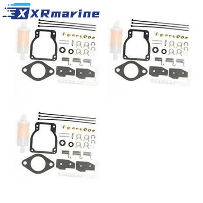 3pcs Carburetor Kit For Mercury Sierra 18-7750-1 Replaces1395-8236354