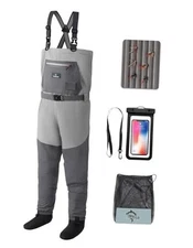 Fishing Waders, Waterproof Chest Waders for Men & Women, XX-Large Dark Grey