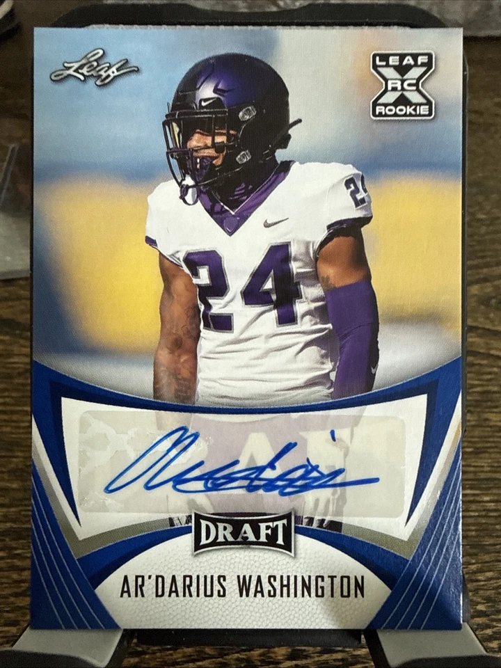 2021 Leaf Draft Rookie Ar’Darius Washington Auto! TCU Horned Frogs - Image 4 of 4