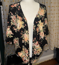 Rainbow Womens Floral Open Front Lightweight ...