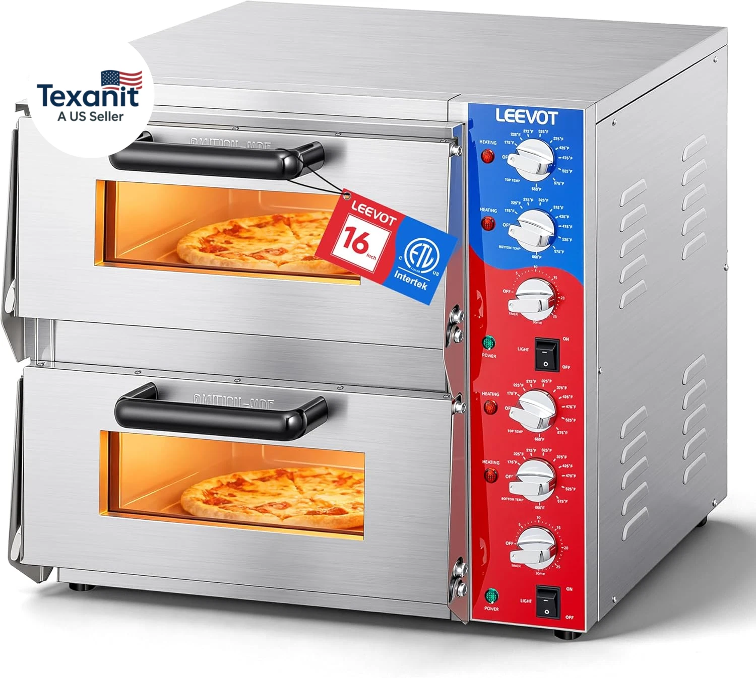Commercial Double Deck 16 Inch Electric Pizza Oven | 3600W Countertop Pizza Make
Opens in a new wind