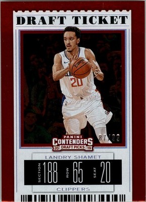 2019-20 Contenders Draft Picks Variations Draft Ticket #36 Landry Shamet /99 BSK