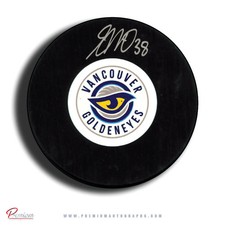 Emerance Maschmeyer Vancouver Goldeneyes PWHL Autographed Puck