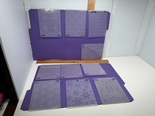 Lot of 10 Sizzix Embossing Folders Floral Snowflakes Geometric