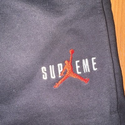 Supreme x Jordan Sweatpant Black FW24 Size Medium Brand New With
