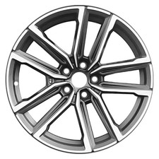 Refurbished Machined and Painted Matte-Black Front Aluminum Wheel 19 x 8