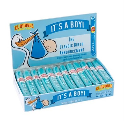 36 Count El Bubble It's A Boy Blue Bubble Gum Cigars Baby Shower Favors