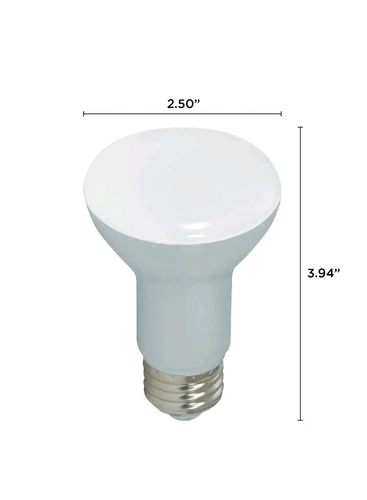 Satco S9630 LED Reflector 6.5W =50W R20 E26 Dimmable Frost 2700K Warm White-2 PK - Picture 10 of 10