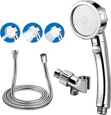 High Pressure Handheld Shower Head, 3 Spray Modes, Detachable with Hose  Bracke