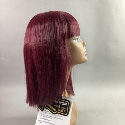 Halo Paula Straight #99J Dark Plum Human Hair Blend Full Wig