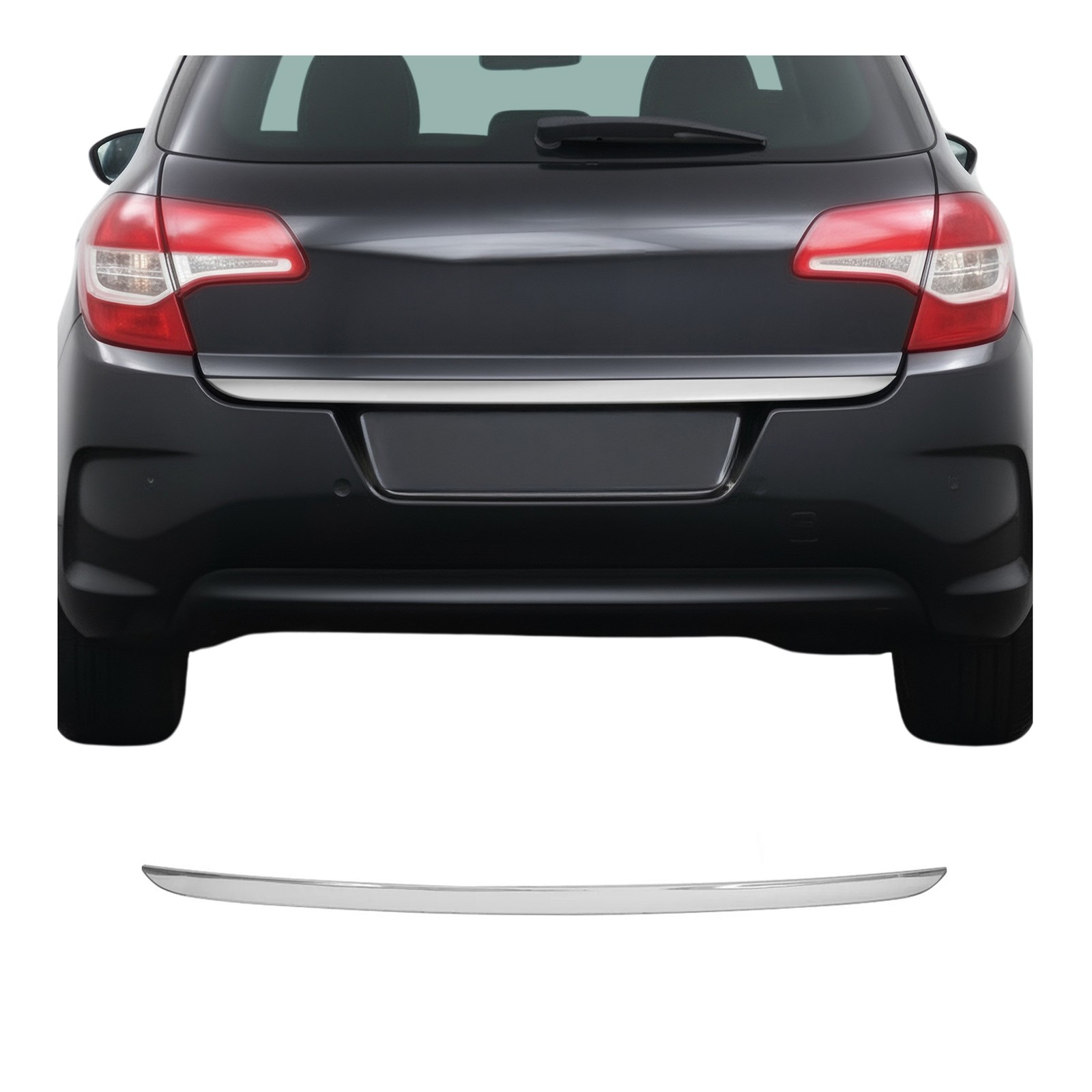 Protection hayon Citroen C4 acier inoxydable pour trajets famille