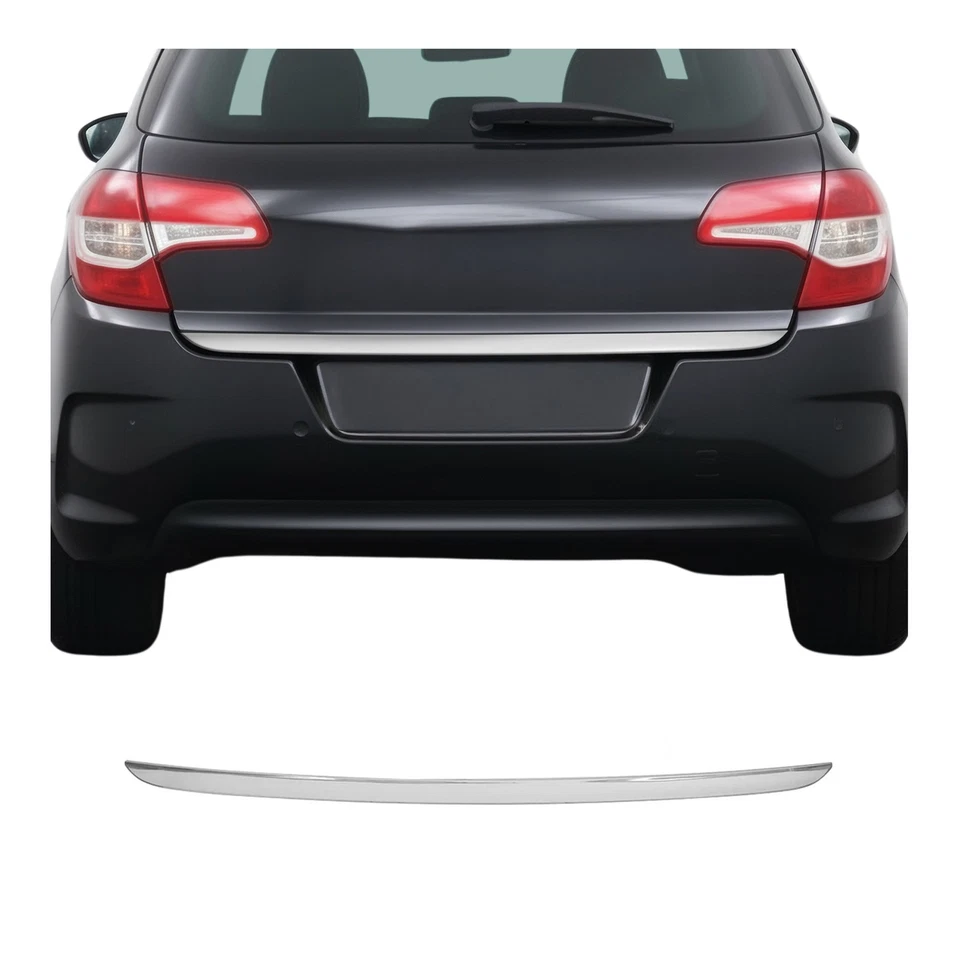 Garniture de Hayon Coffre pour Citroen C4 2010-2018 acier inox - Photo 1/4