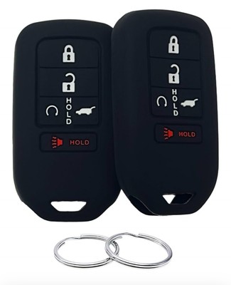 2pcs Silicone Rubber Key Fob Cover Compatible with 2015-2021 Honda Accord（xll)