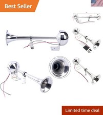 12v Marine Boat Horn 115db Stainless Steel Single Trumpet Horn For Ship Truck...