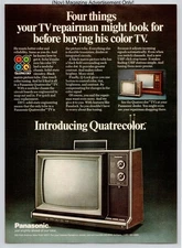 Panasonic Quatrecolor Solid State Modular Tuning Vintage 1972 Advertisement