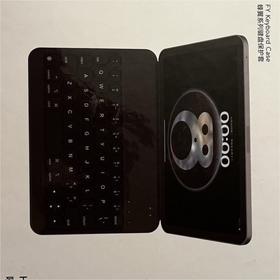 HOU FY-8 Bluetooth Keyboard Folio Case w/ Stand for Apple iPad mini 6 8.3 Black