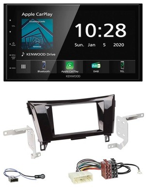 Kenwood Bluetooth MP3 DAB USB 2DIN Autoradio für Nissan Qashqai X-Trail ab 14