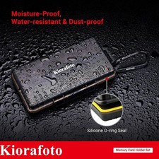 Dual Protect Memory Card Case with 42 PCS Clear Memory Card Holders for 24 SD SD