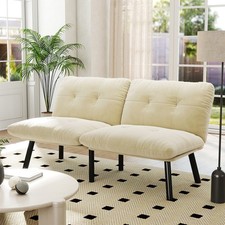 Cream Convertible Folding Modern sofa Bed