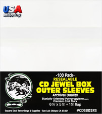 Crystal-Clear Resealable CD Jewel Case Sleeves   2 Mil Archival-Grade Protection
