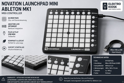 Novation Launchpad Mini Ableton MK1  MIDI Controller DJ Equipment Audio Control