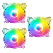 12cm PC Case Fan 4Pin PWM LEDs Lighting Optimized Airflow Quiet Cooling Fan