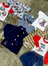 Vintage 70s 80s 90s Kids Clothing 9 Pieces Lot Carhartt Smurf Fischer Price